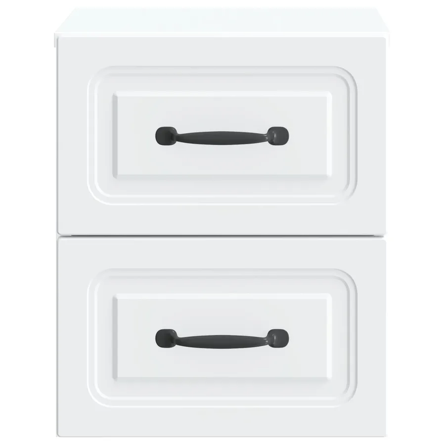 Cabinet de chevet mural avec tiroir Blanc 34,5 x 33 x 40 cm - 5