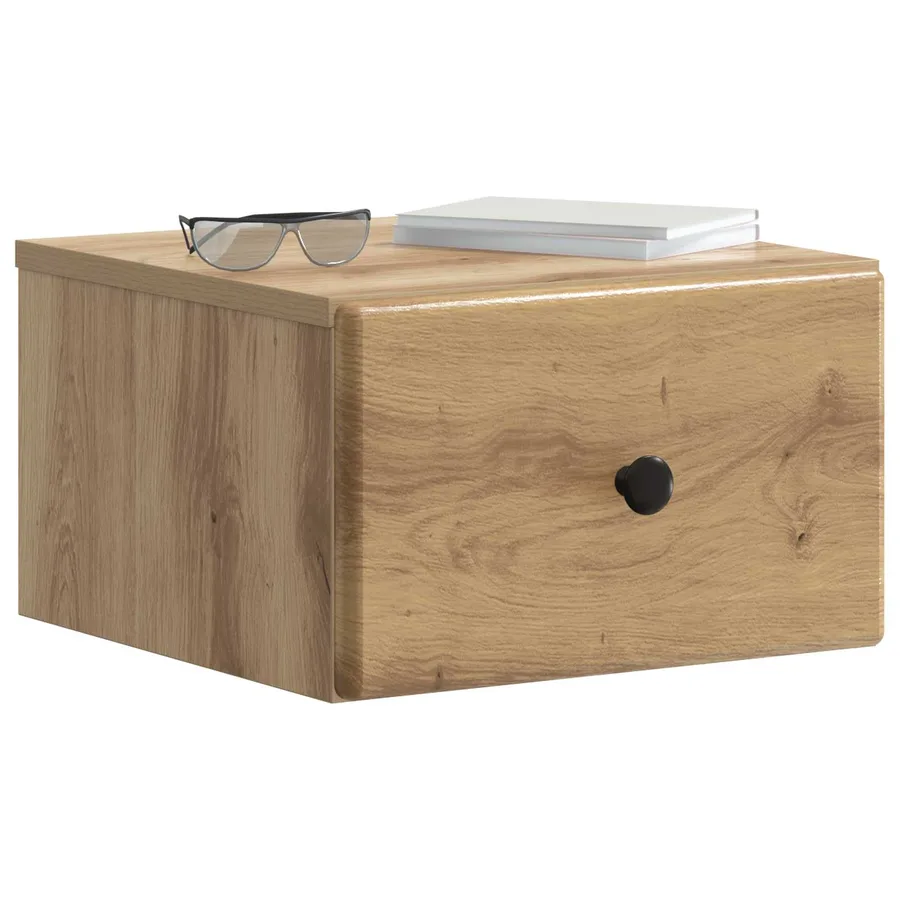Cabinet de chevet mural Chêne artisanal 34,5 x 33 x 20 cm - 3