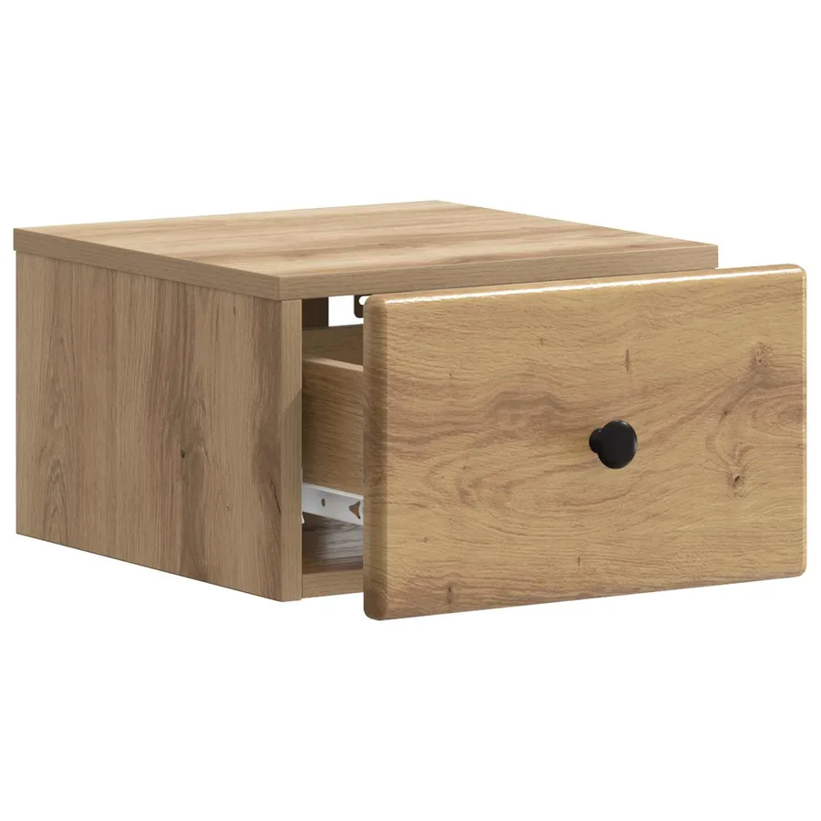 Cabinet de chevet mural Chêne artisanal 34,5 x 33 x 20 cm - 4