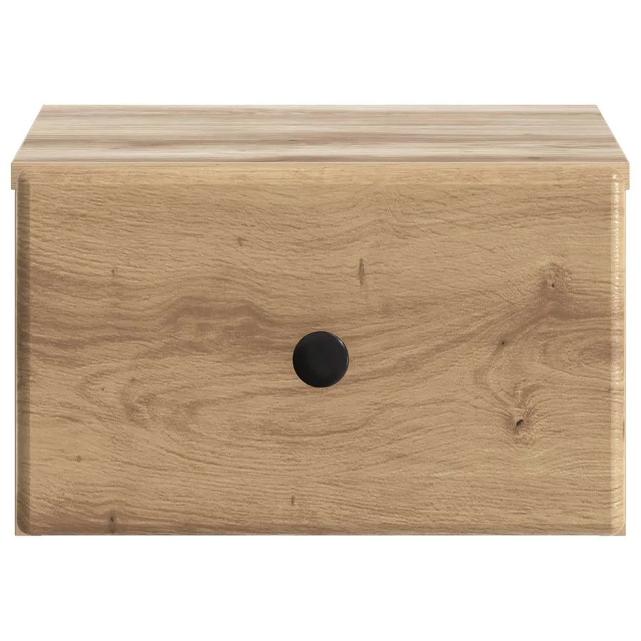 Cabinet de chevet mural Chêne artisanal 34,5 x 33 x 20 cm - 5