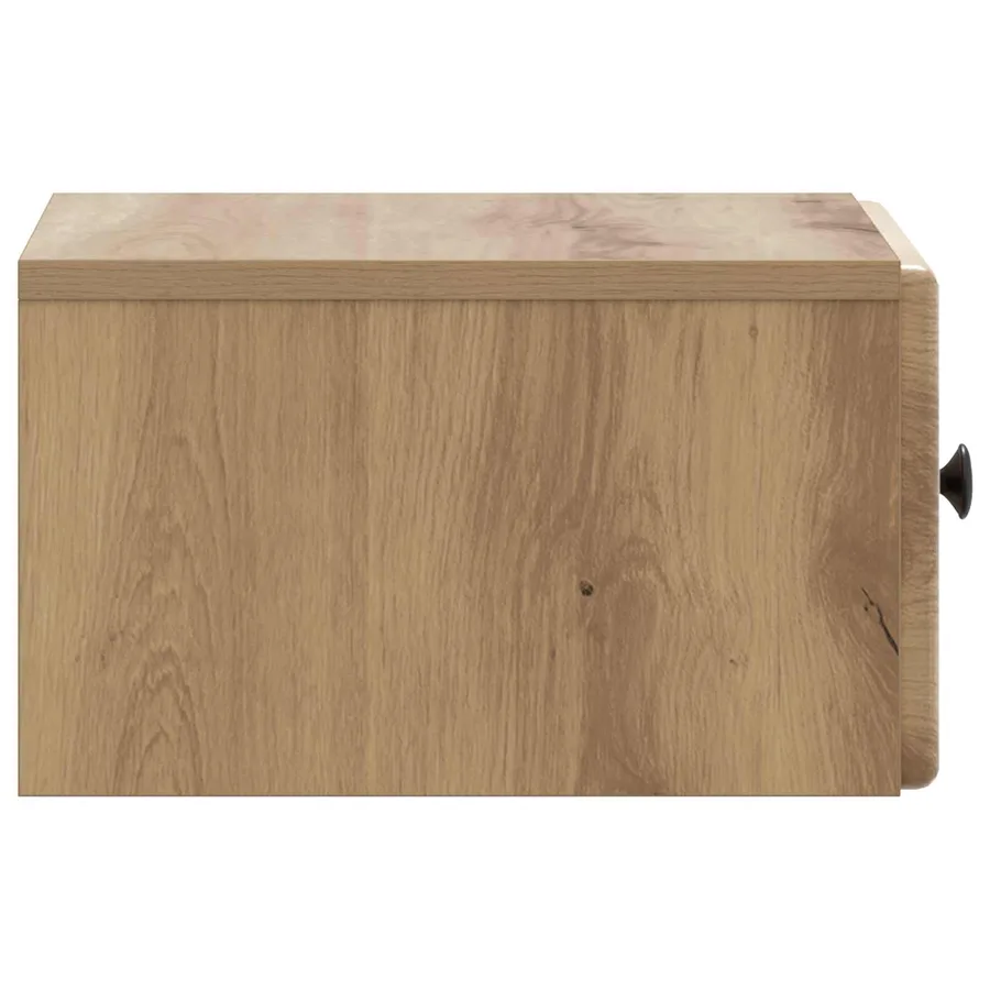 Cabinet de chevet mural Chêne artisanal 34,5 x 33 x 20 cm - 6