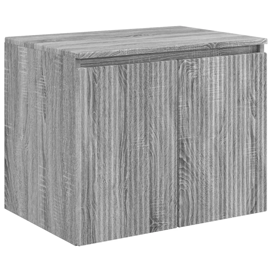 Cabinet de Salle de Bain Mural Sonoma gris 62,5 x 44,5 x 50 cm - 2