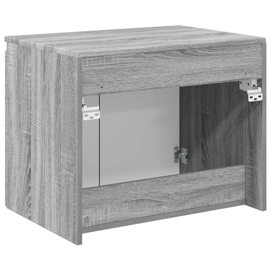 Cabinet de Salle de Bain Mural Sonoma gris 62,5 x 44,5 x 50 cm - 5