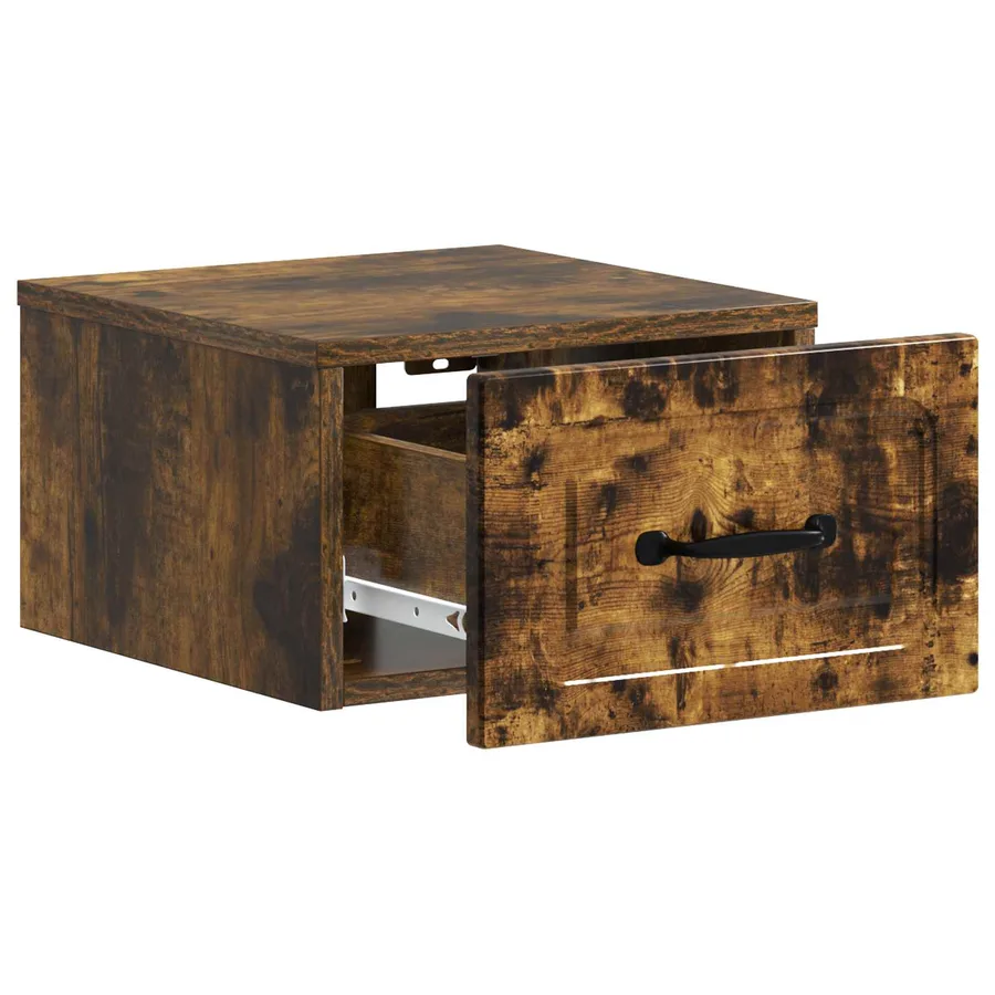 Cabinet de chevet mural 2 pcs Chêne fumé 34,5 x 33 x 20 cm - 6