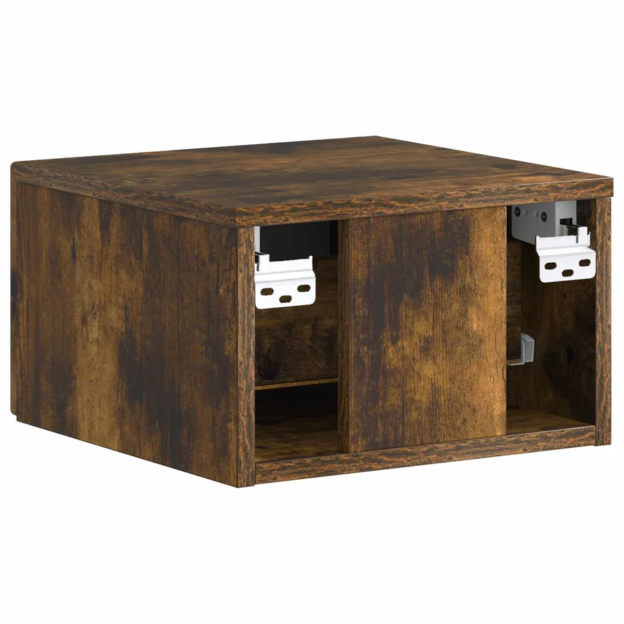 Cabinet de chevet mural 2 pcs Chêne fumé 34,5 x 33 x 20 cm - 9