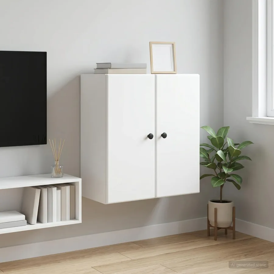 Armoire Murale Blanc 59 x 31 x 60 cm Bois d'ingénierie