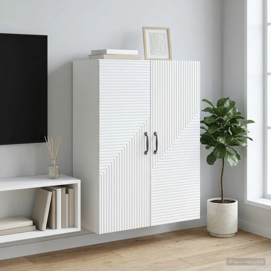Armoire Murale Blanc 66 x 34,5 x 90 cm Bois d'ingénierie