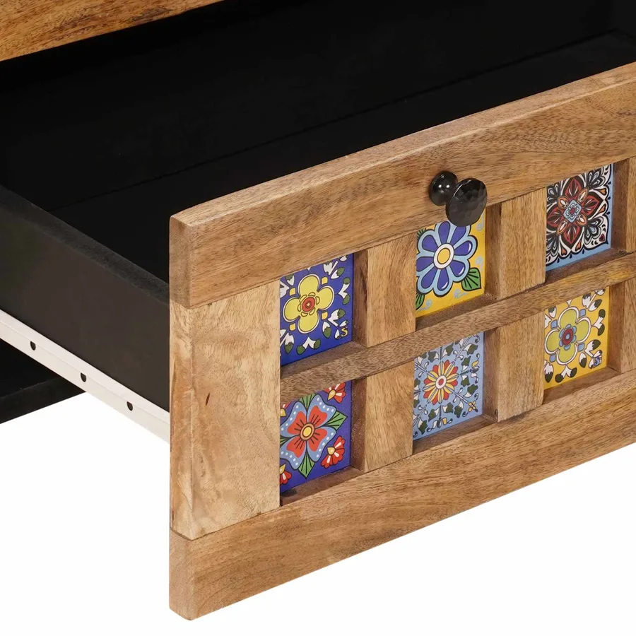 Buffet Naturel 60 x 33 x 75 cm Bois de mangue massif - 7