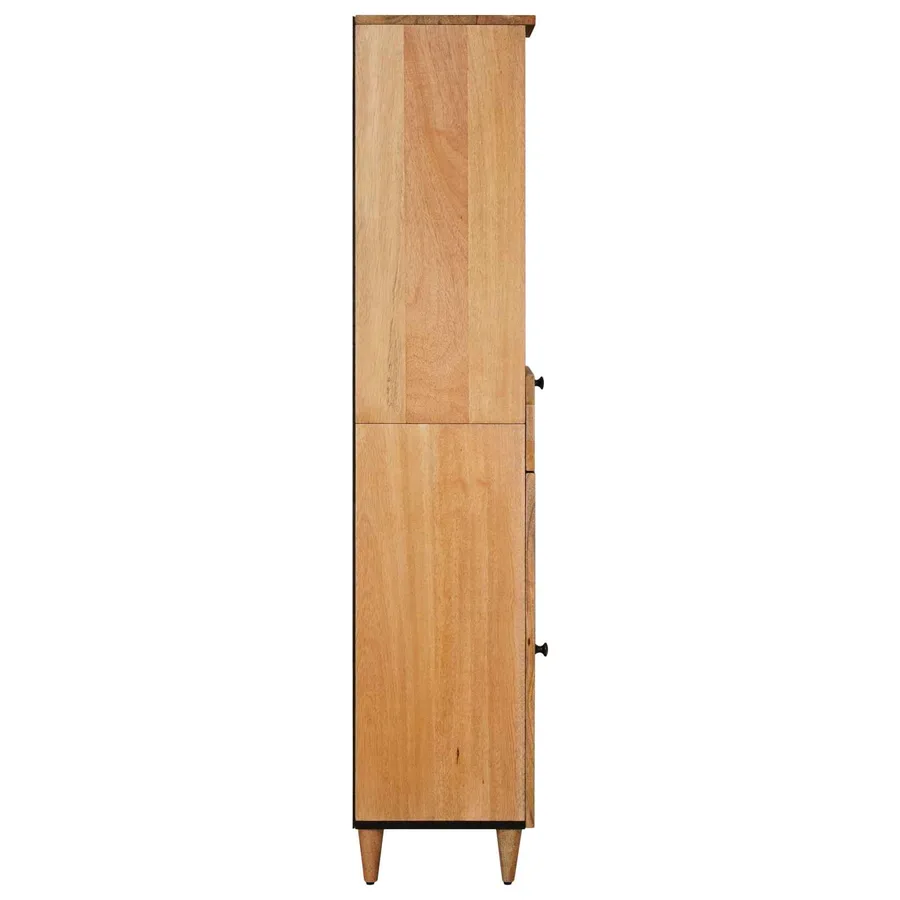 Armoire de salle de bain avec tiroir Naturel 38 x 33 x 160 cm - 4