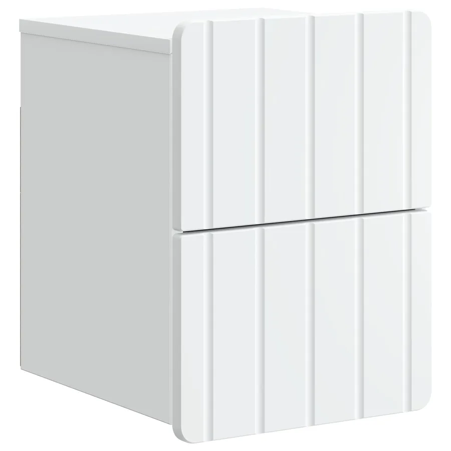 Cabinet de chevet mural 2 pcs Blanc 33 x 34,5 x 43 cm - 5