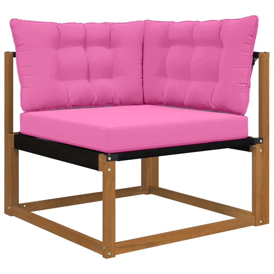 Coussin de canapé d'extérieur Polyester Rose 80 x 43 x 10 cm - 3