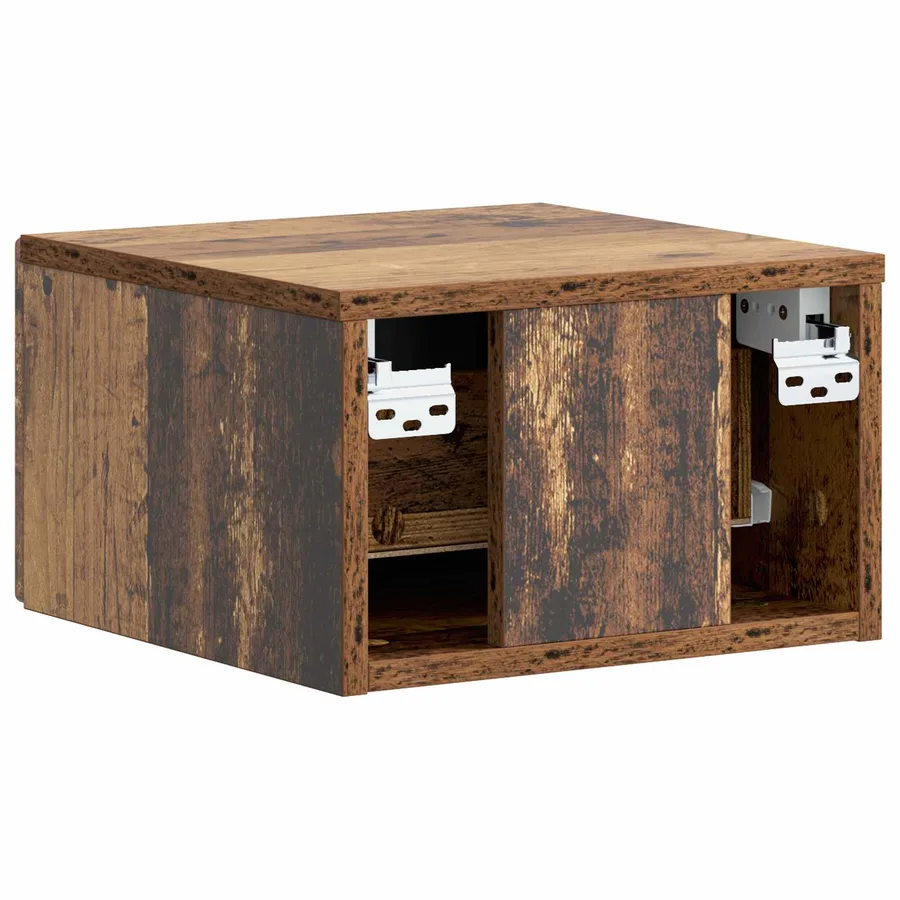 Cabinet de chevet mural 2 pcs Bois ancien 34,5 x 33 x 20 cm - 9