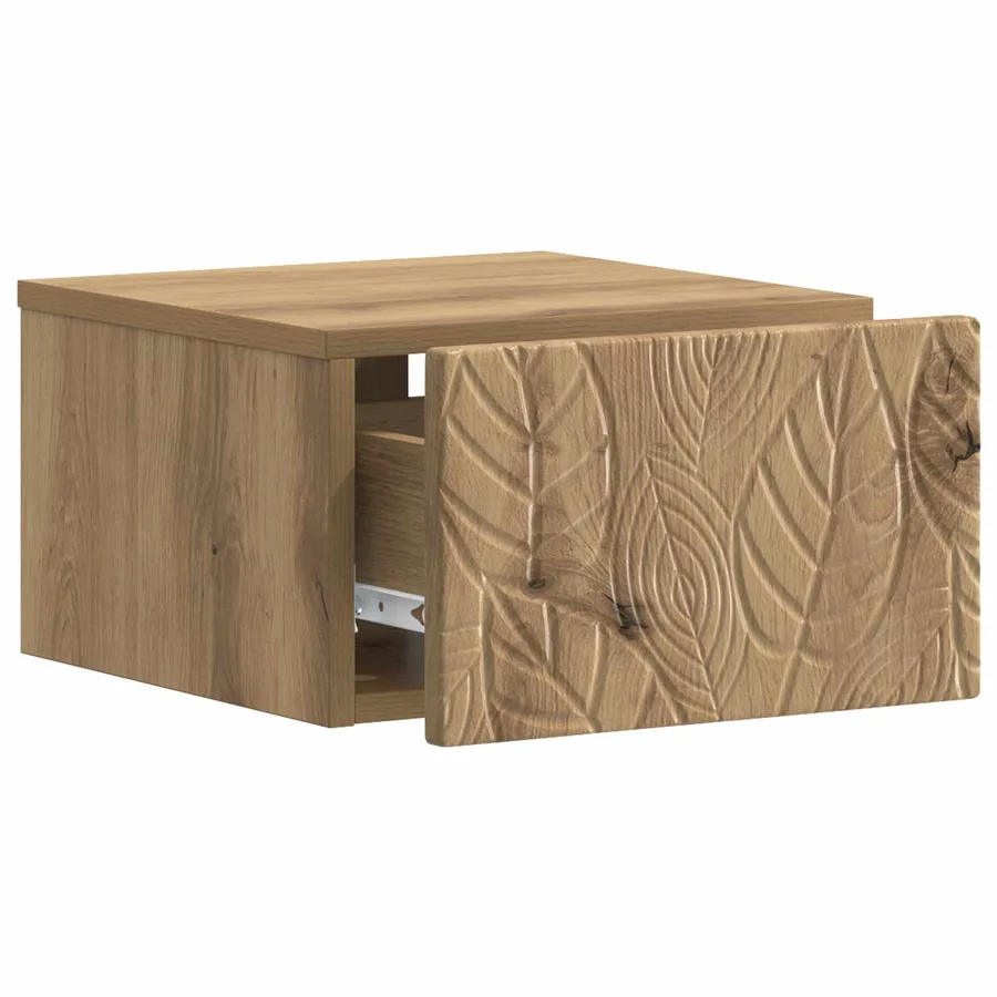 Cabinet de chevet mural Chêne artisanal 49 x 34,5 x 20 cm - 3