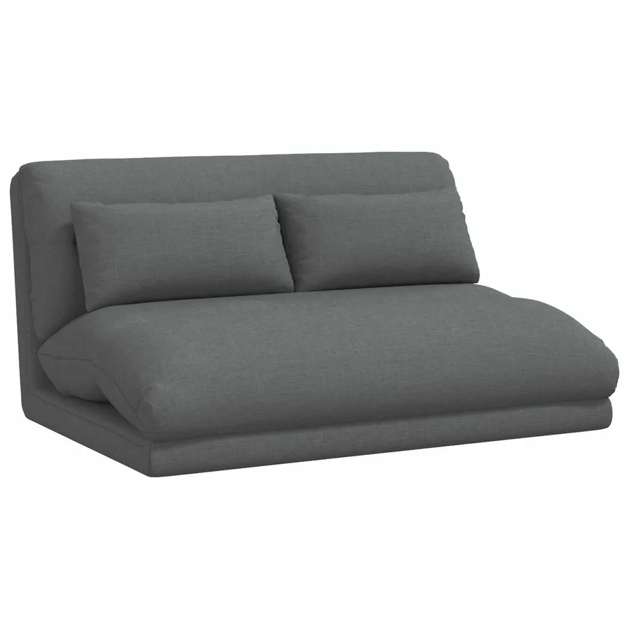 Fauteuil de sol ajustable Gris foncé Tissu - 2