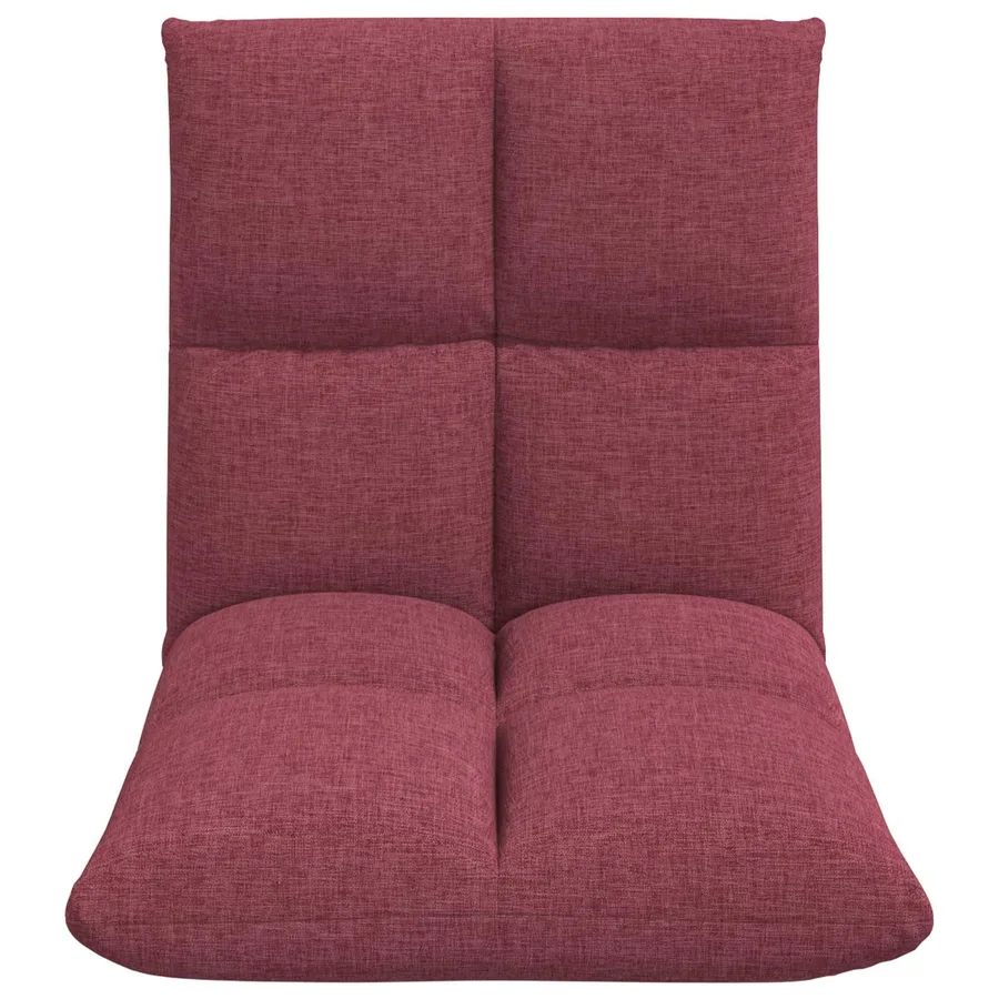 Fauteuil de sol ajustable Bordeaux Tissu - 4