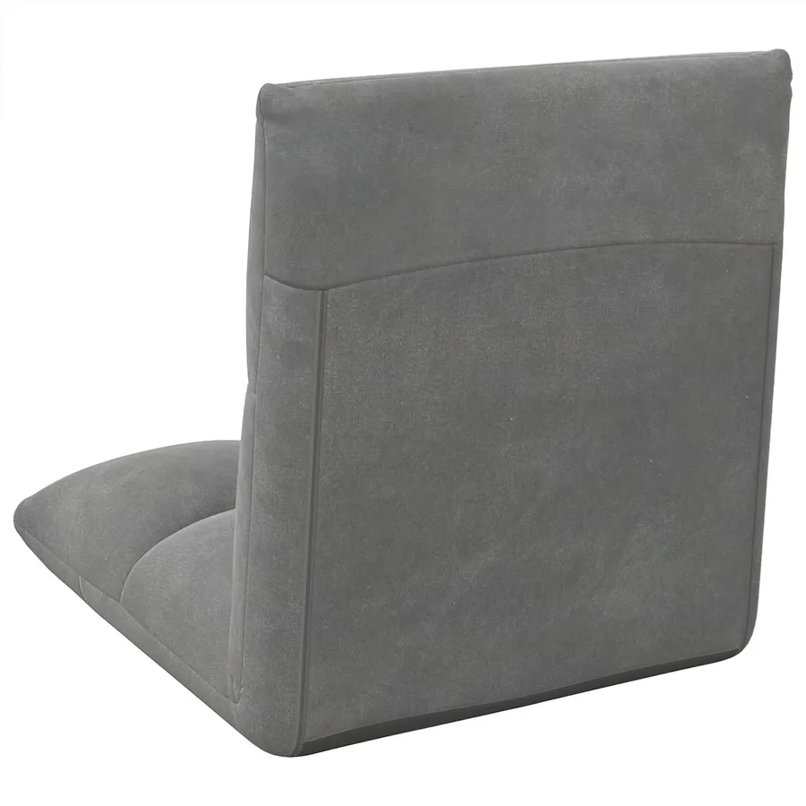 Fauteuil de sol ajustable Gris foncé Velours - 6