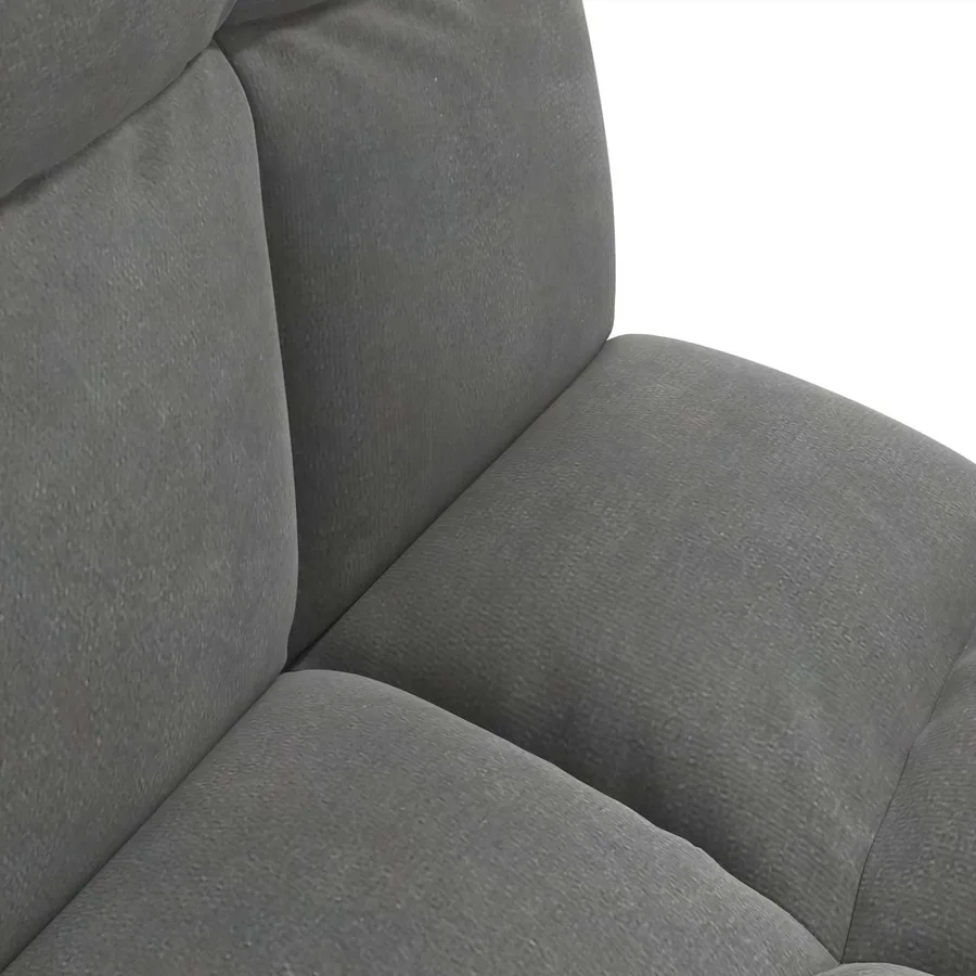 Fauteuil de sol ajustable Gris foncé Velours - 7
