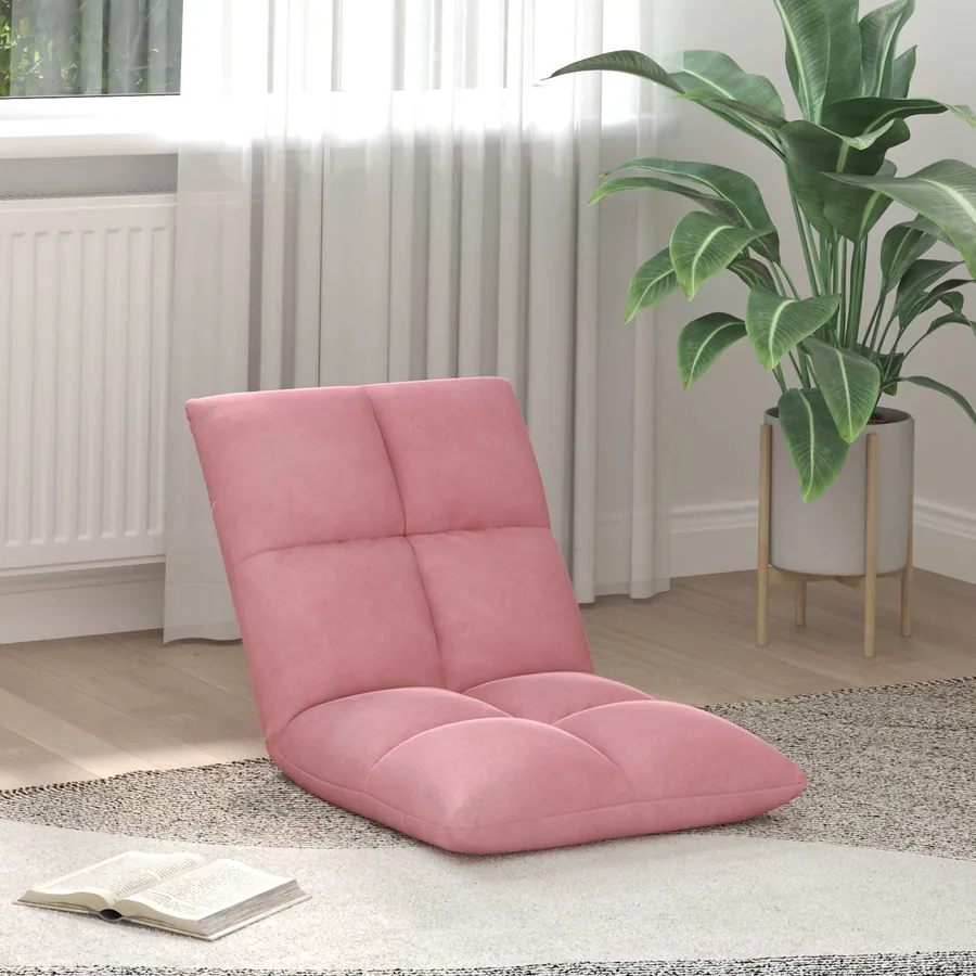 Fauteuil de sol ajustable Rose Velours