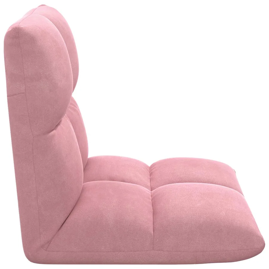 Fauteuil de sol ajustable Rose Velours - 5