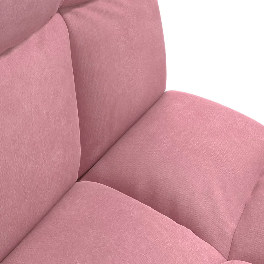 Fauteuil de sol ajustable Rose Velours - 7
