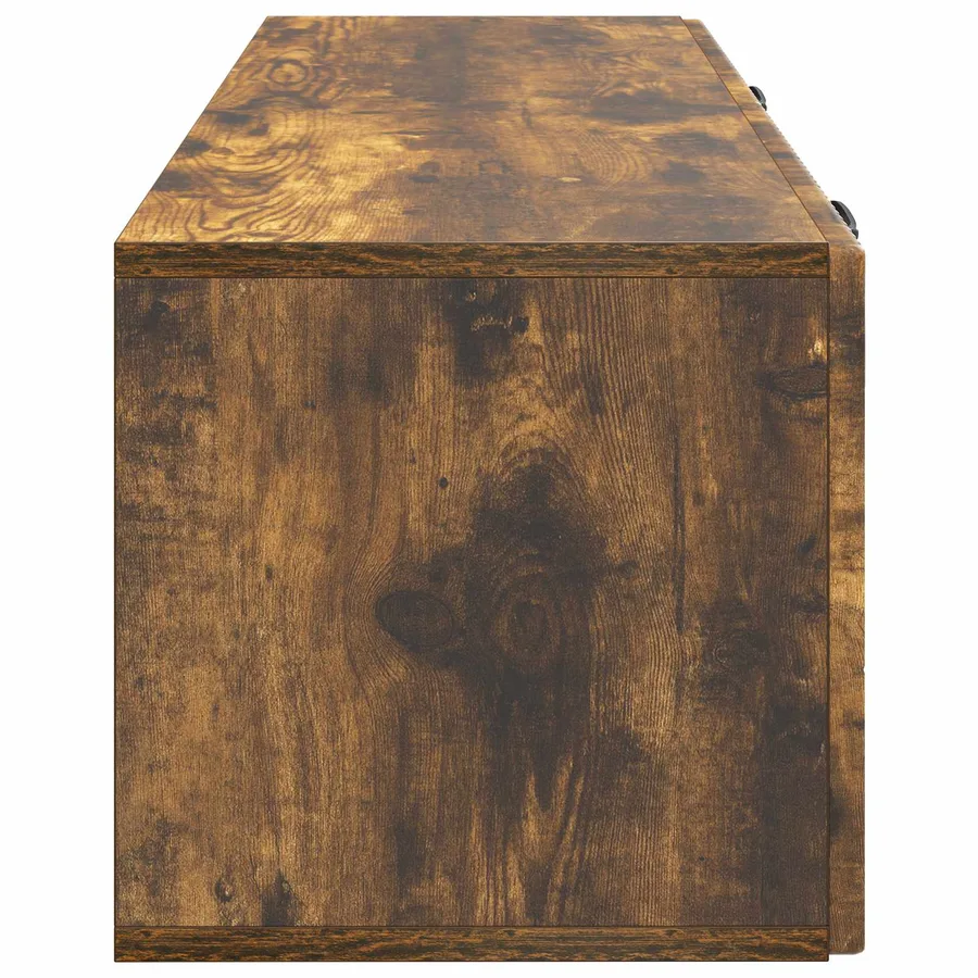 Meuble TV mural Chêne fumé 98 x 31 x 30 cm Bois d'ingénierie - 7