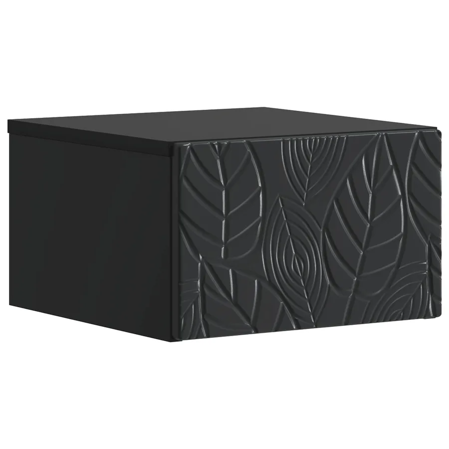 Cabinet de chevet mural Noir 49 x 34,5 x 20 cm - 2