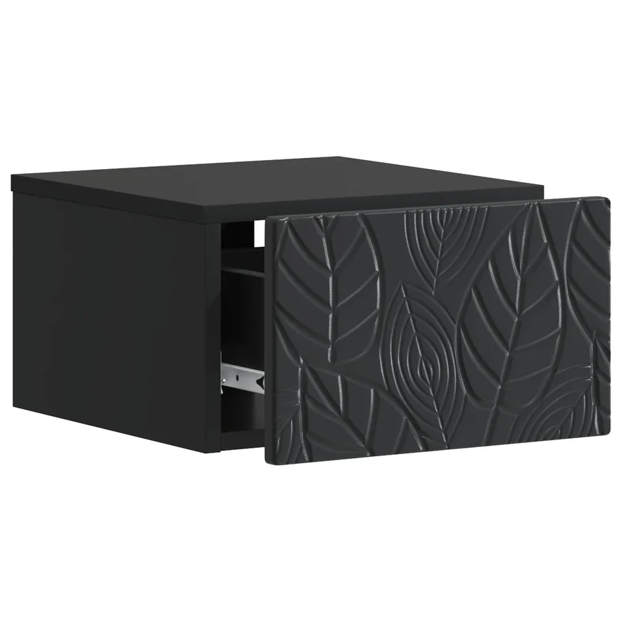Cabinet de chevet mural Noir 49 x 34,5 x 20 cm - 3