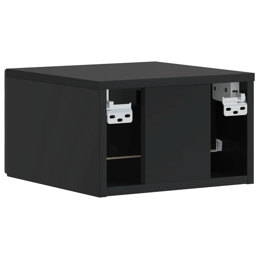 Cabinet de chevet mural Noir 49 x 34,5 x 20 cm - 6