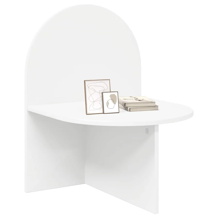 Table de chevet Blanc 48 x 49 x 65 cm Bois d’ingénierie - 3