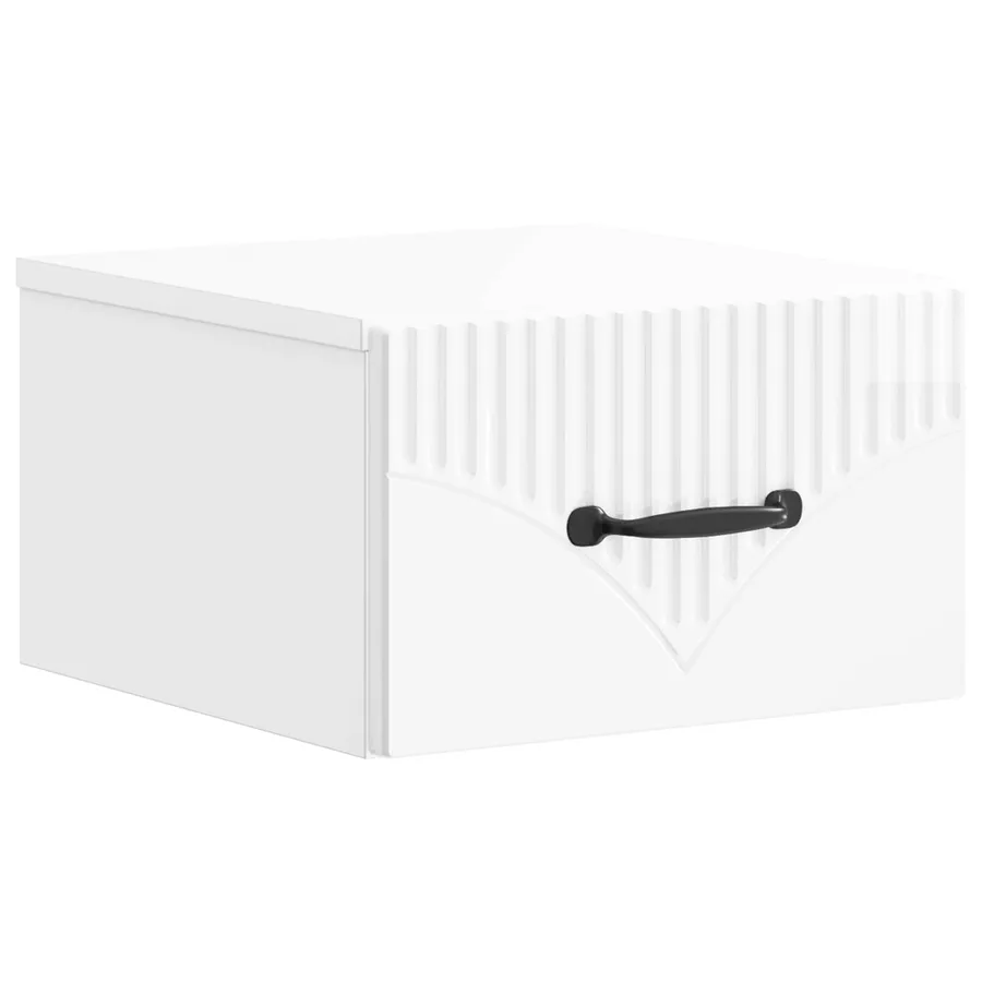 Cabinet de chevet mural 2 pcs Blanc brillant 34,5 x 33 x 20 cm - 5