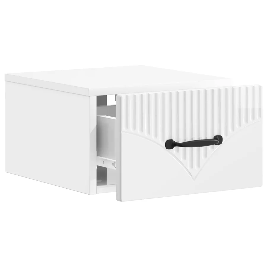 Cabinet de chevet mural 2 pcs Blanc brillant 34,5 x 33 x 20 cm - 6