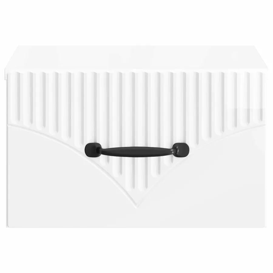 Cabinet de chevet mural 2 pcs Blanc brillant 34,5 x 33 x 20 cm - 7