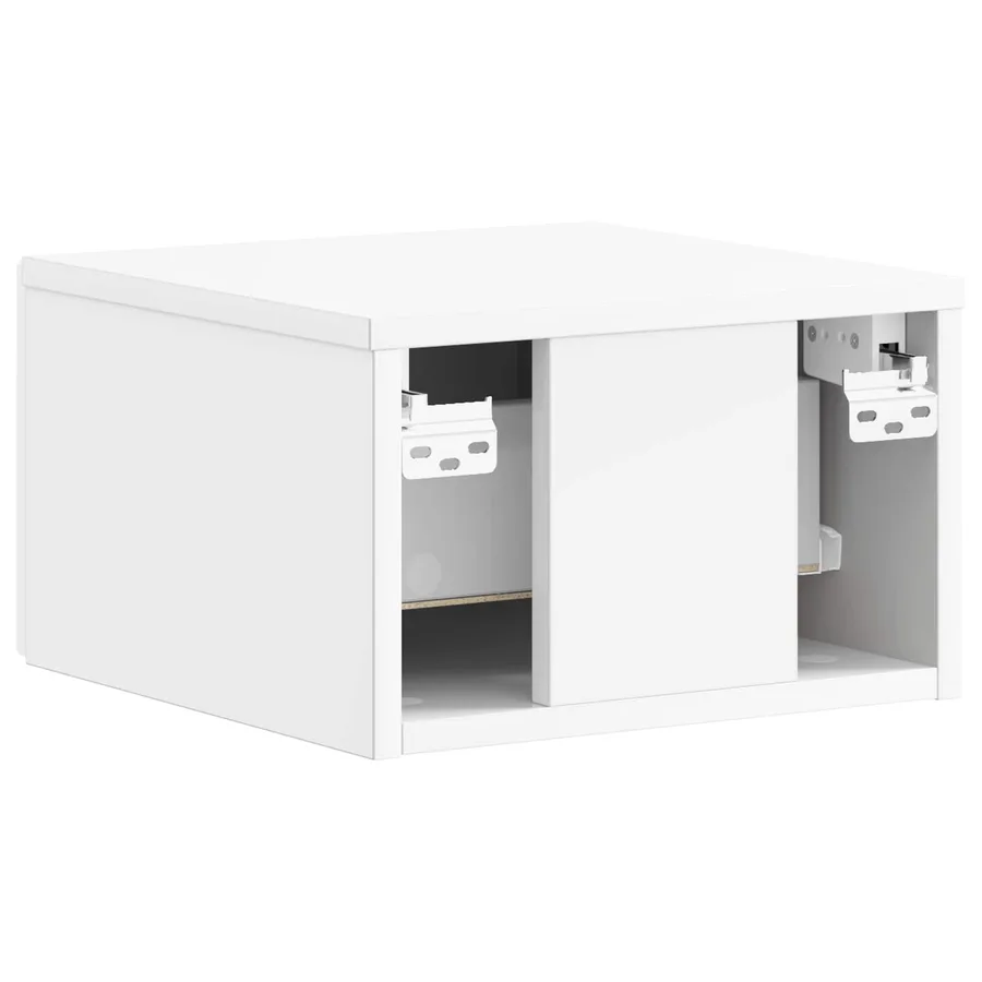 Cabinet de chevet mural 2 pcs Blanc brillant 34,5 x 33 x 20 cm - 9