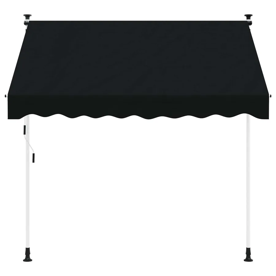 Auvent rétractable manuel Noir 300 cm - 3