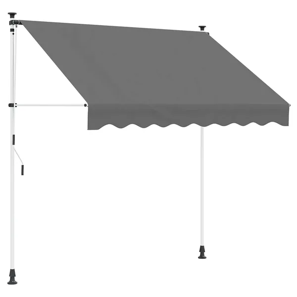 Auvent rétractable manuel Gris clair 300 cm