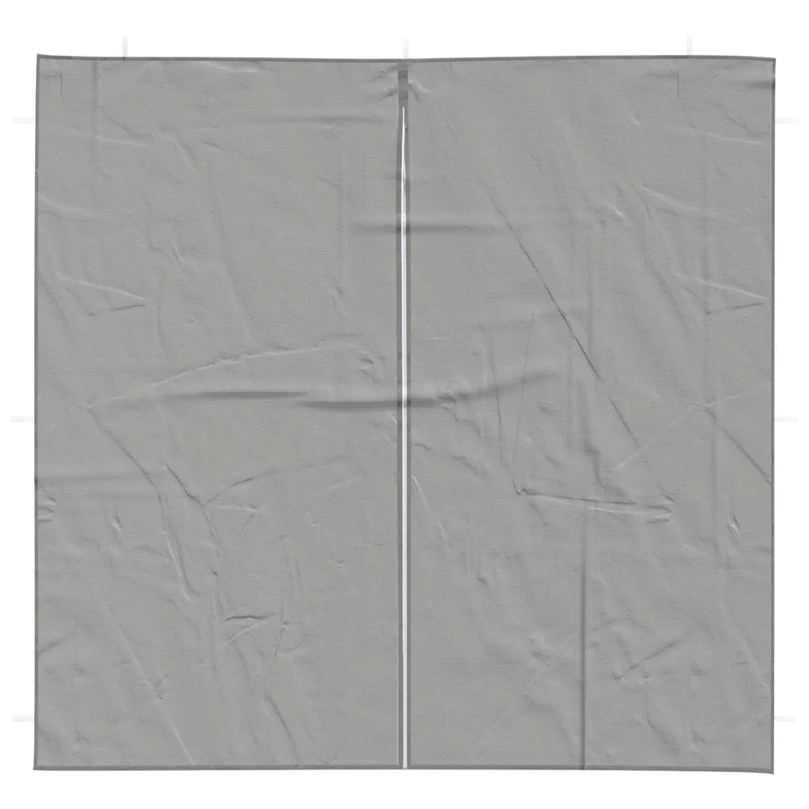 Mur de tente de fête 2 pcs Gris clair 200 x 195 cm PE et acier - 3