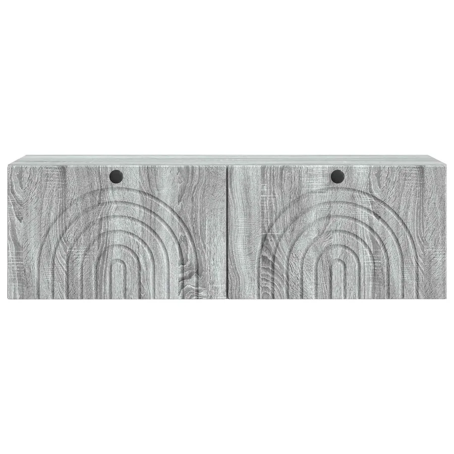 Meuble TV mural Sonoma gris 98 x 31 x 30 cm Bois d'ingénierie - 6