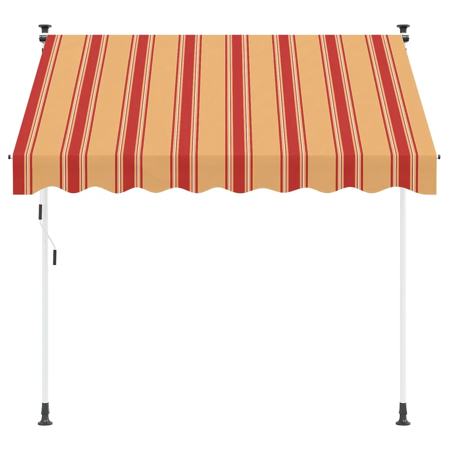 Auvent rétractable manuel Gris clair 400 cm - 2