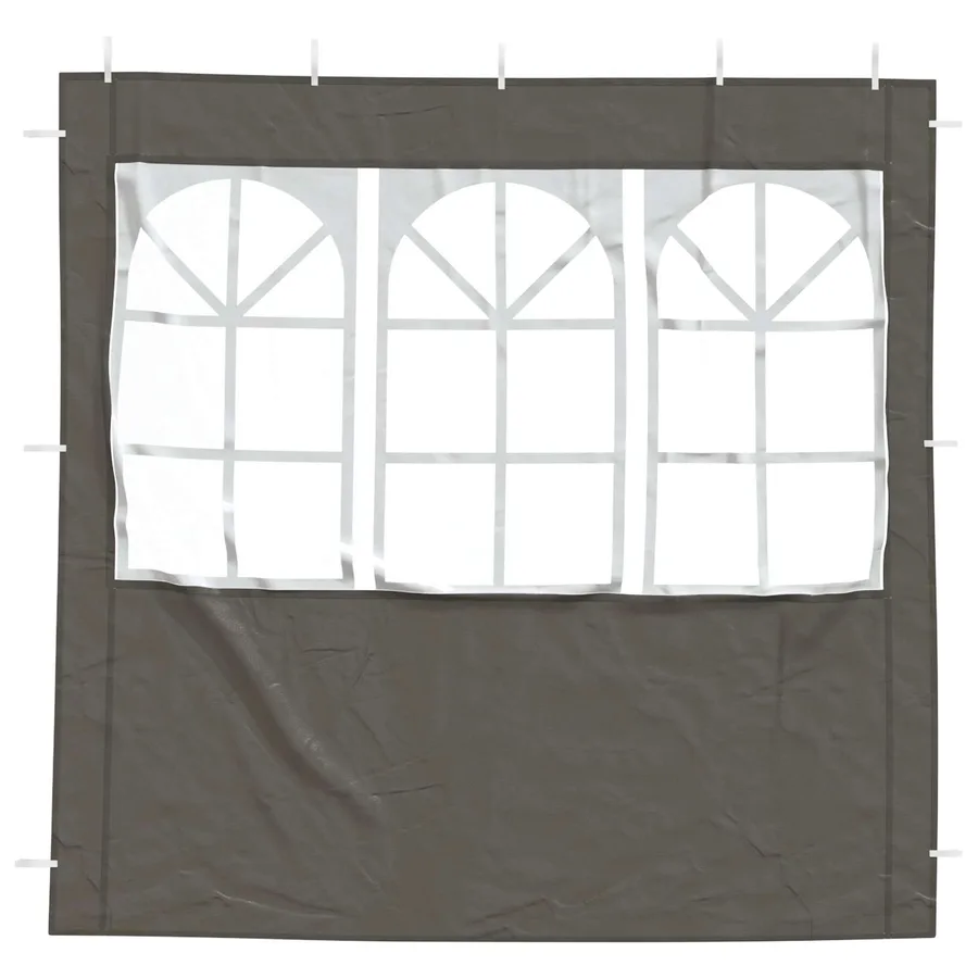 Mur de tente de fête 2 pcs 200 x 195 cm Anthracite PE et acier - 3