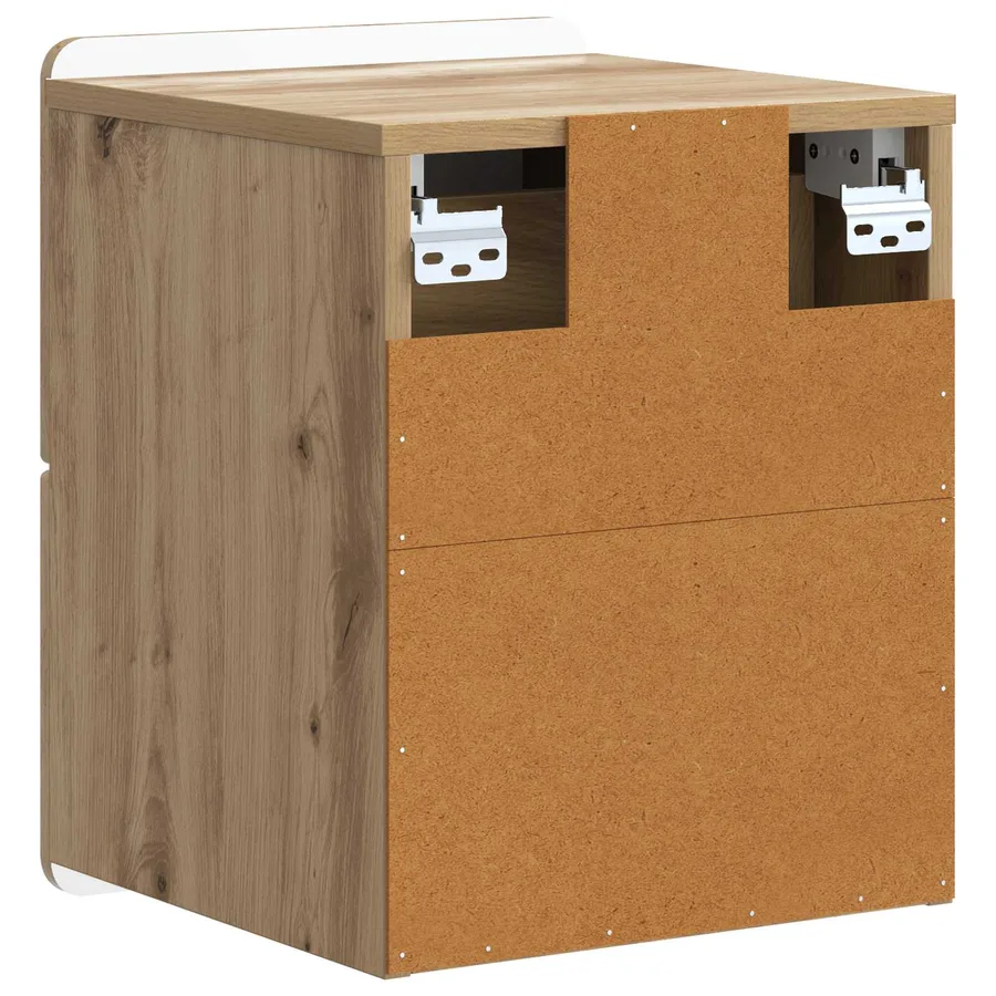 Cabinet de chevet mural Chêne artisanal 33 x 34,5 x 43 cm - 7