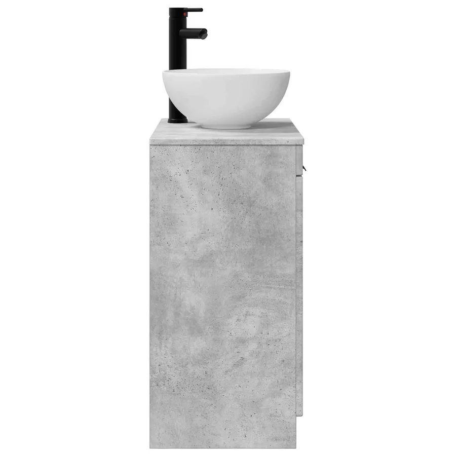 Meuble de salle de bain avec évier Gris béton 54 x 35 x 83 cm - 5
