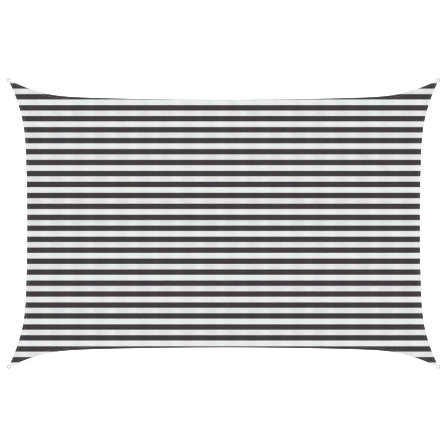 Voile d'ombre Anthracite et blanc 3 x 4,5 m HDPE