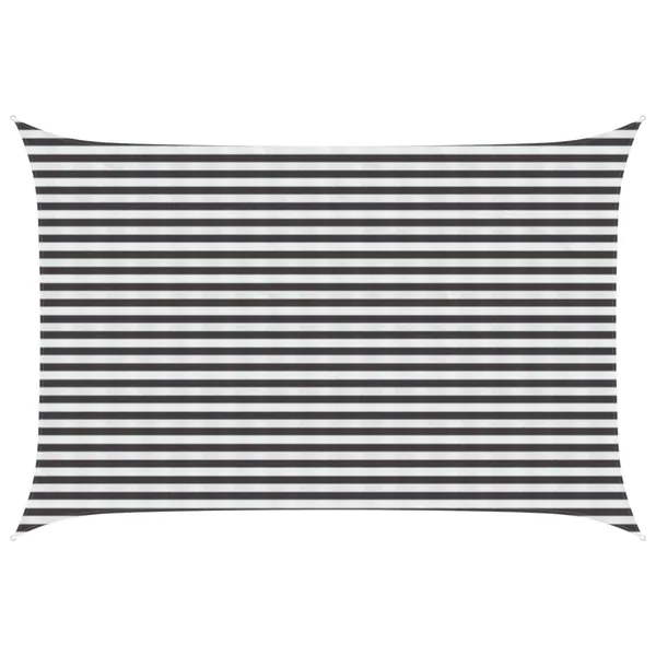 Voile d'ombre Anthracite et blanc 3 x 4,5 m HDPE