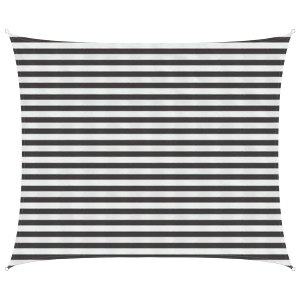 Voile d'ombre Anthracite et blanc 2,5 x 3,5 m HDPE