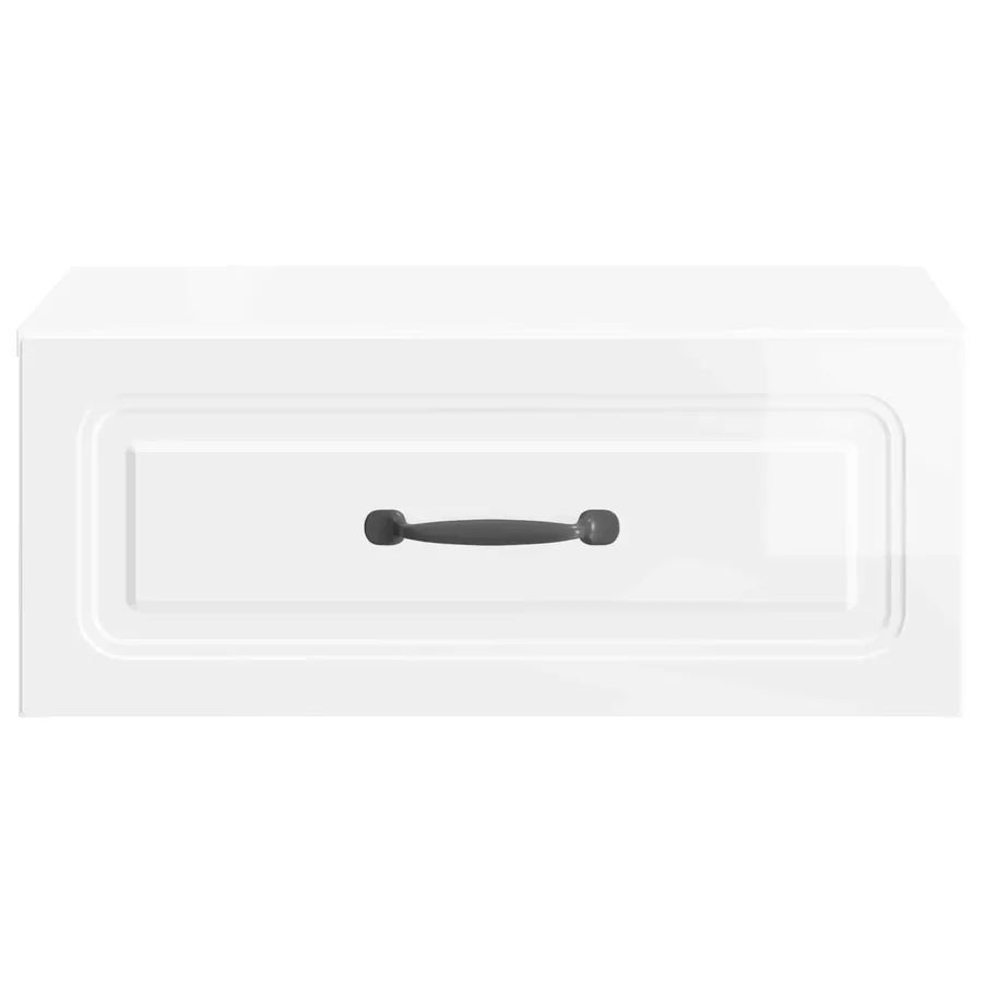 Cabinet de chevet mural Blanc brillant 49 x 34,5 x 20 cm - 5