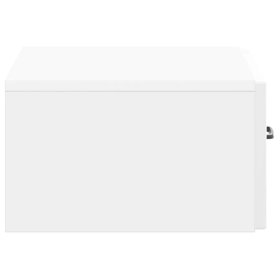 Cabinet de chevet mural Blanc brillant 49 x 34,5 x 20 cm - 6
