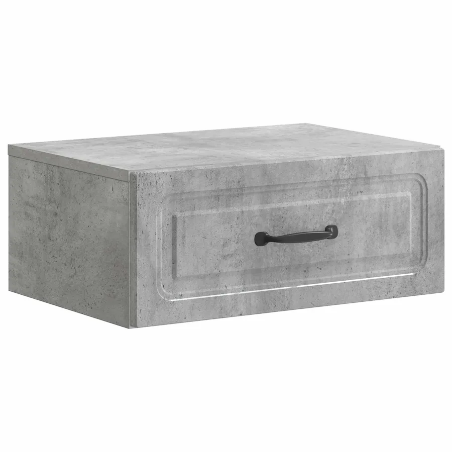 Cabinet de chevet mural Gris béton 49 x 34,5 x 20 cm - 2