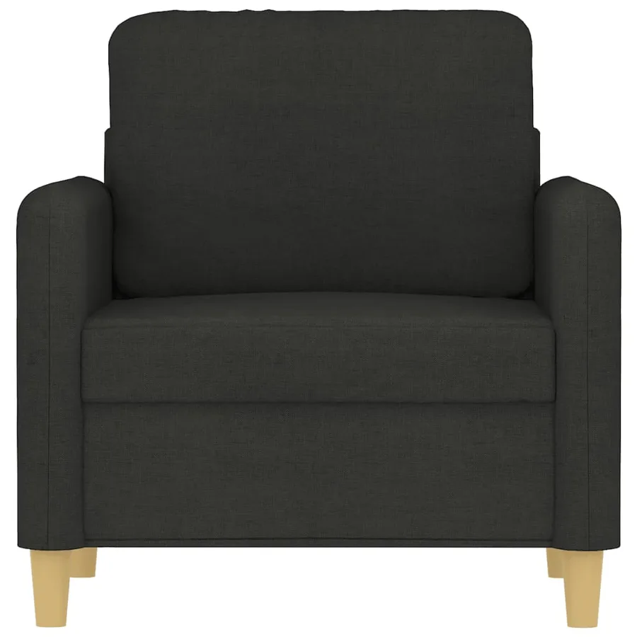 Fauteuil Noir 60 cm Tissu - 3