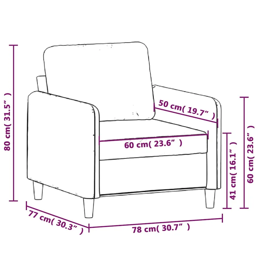 Fauteuil Noir 60 cm Tissu - 8