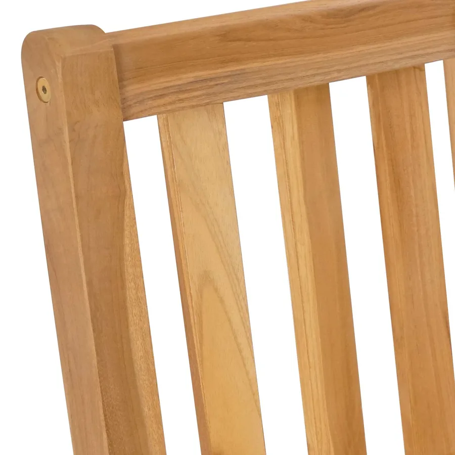 Tabouret de bar 2 pcs Naturel Bois de teck massif - 8